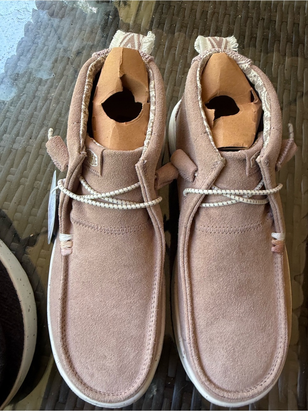 Hey Dude Women's Light Pink High-Top Casual Sneakers - Picture 5 of 5